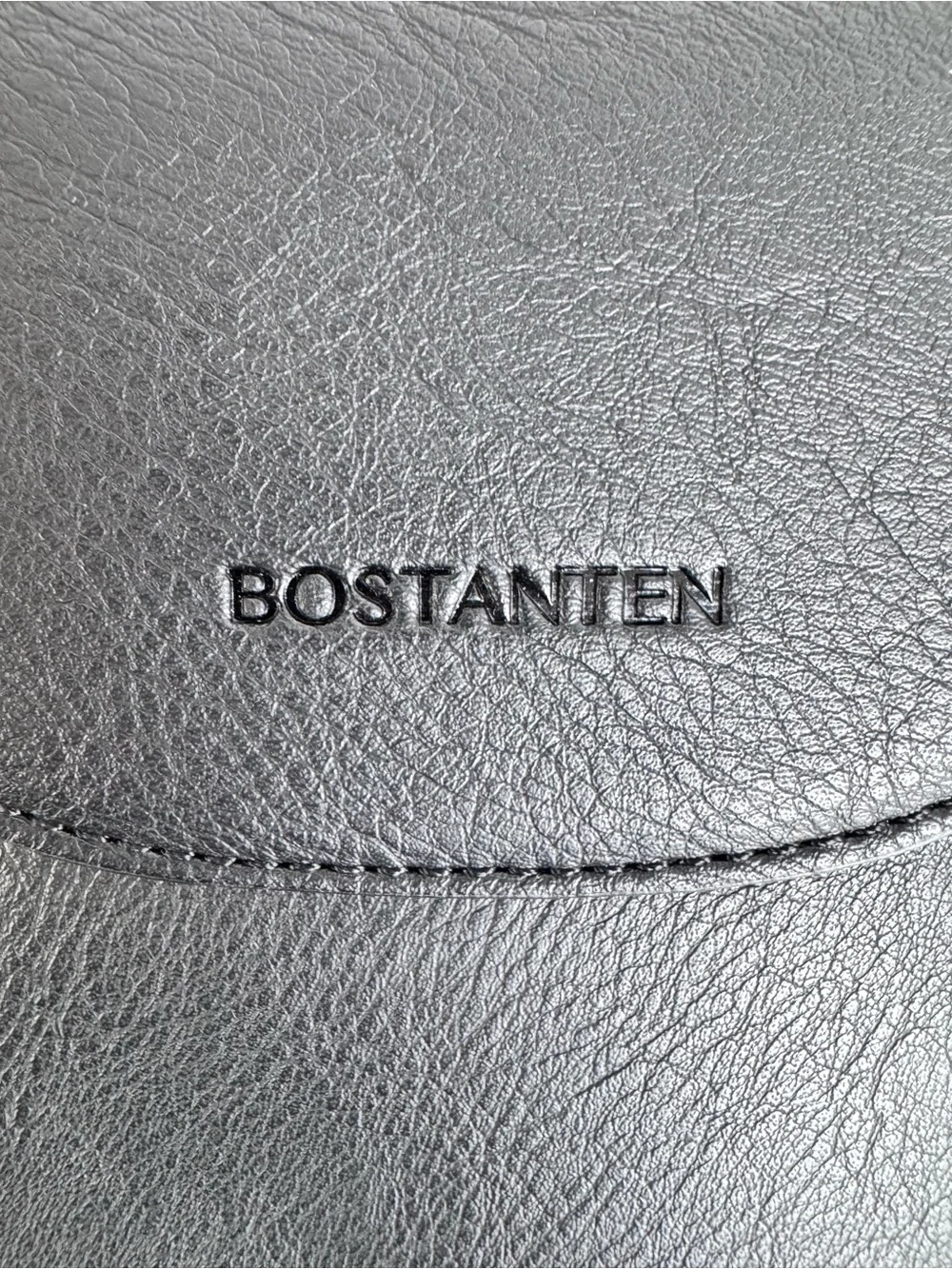 BOSTANTEN Black Vegan Leather Crossbody Phone Bag With Adjustable Strap
